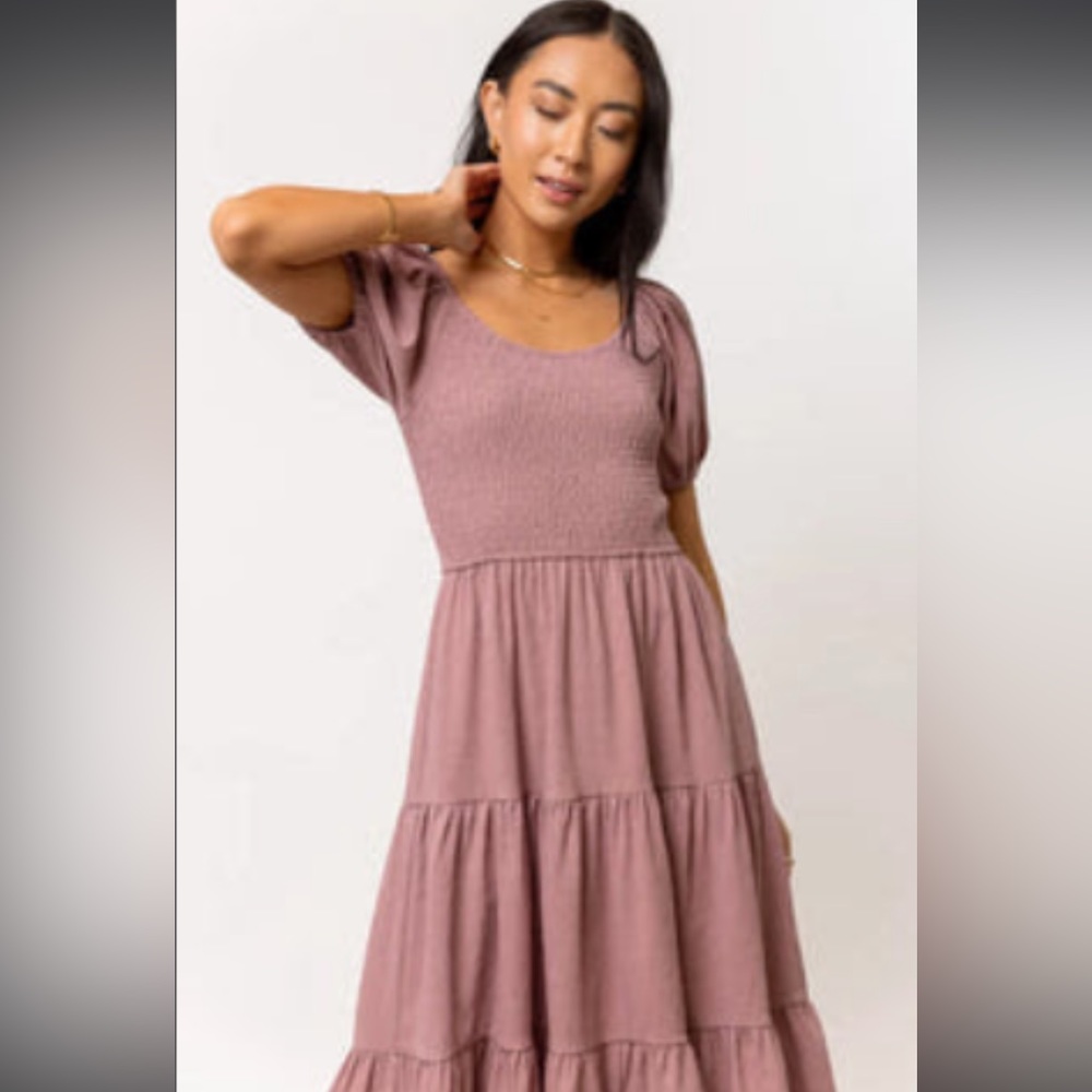 Bohme Gemma Midi Dress in Lavender